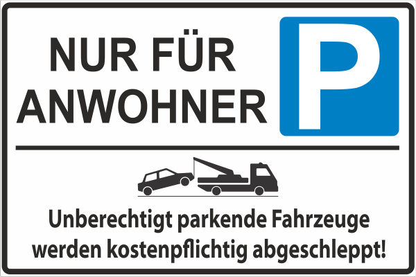 Parkplatzkennzeichnung Aufkleber